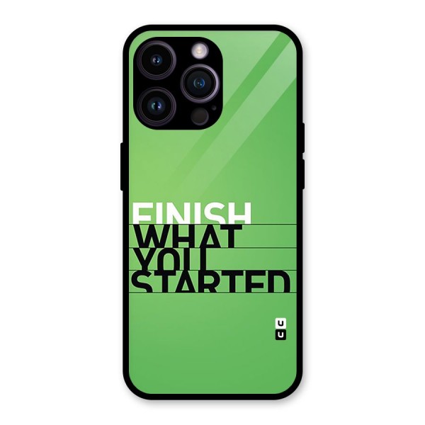 Green Finish Glass Back Case for iPhone 14 Pro Max