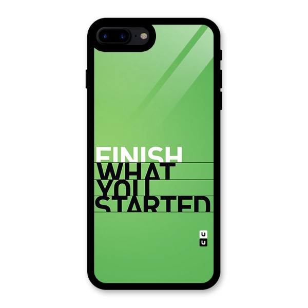 Green Finish Glass Back Case for iPhone 7 Plus