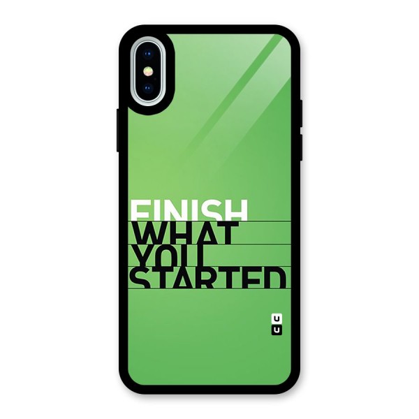 Green Finish Glass Back Case for iPhone X