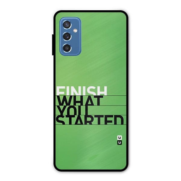 Green Finish Metal Back Case for Galaxy M52 5G