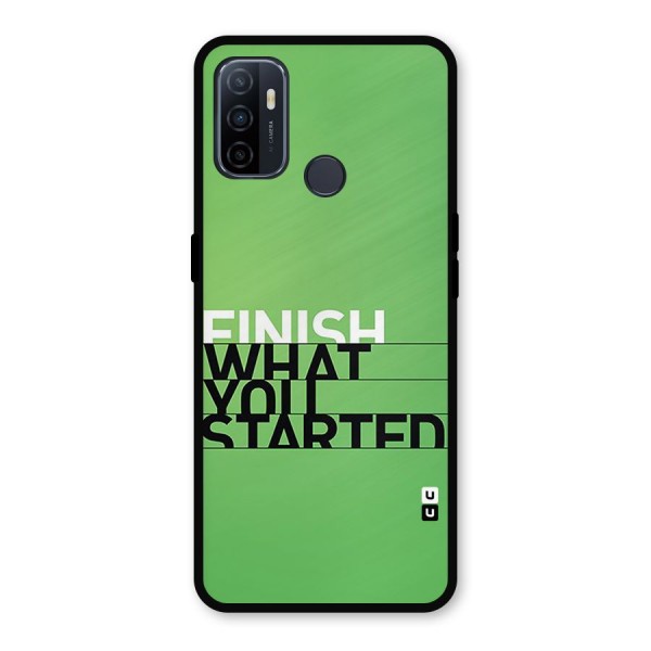 Green Finish Metal Back Case for Oppo A53