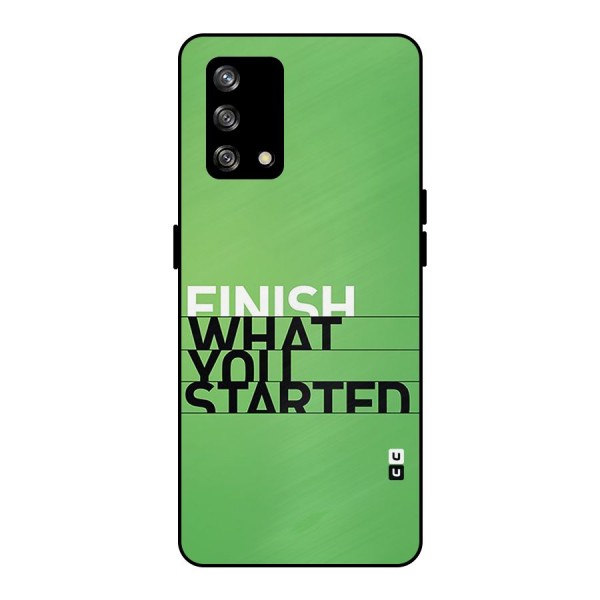 Green Finish Metal Back Case for Oppo F19s