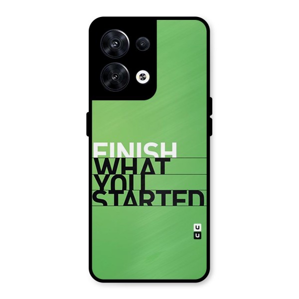 Green Finish Metal Back Case for Oppo Reno8 5G