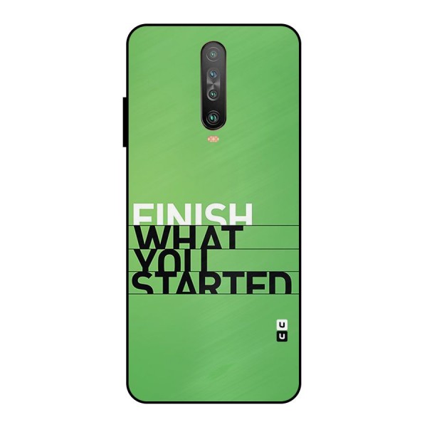 Green Finish Metal Back Case for Poco X2