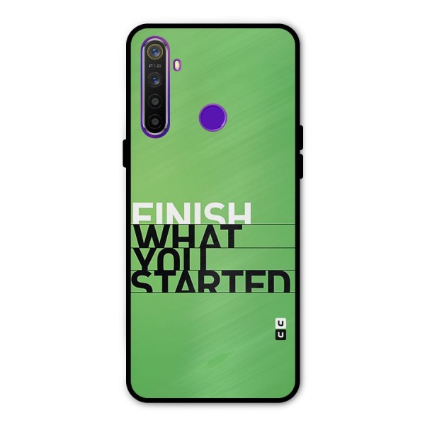 Green Finish Metal Back Case for Realme 5