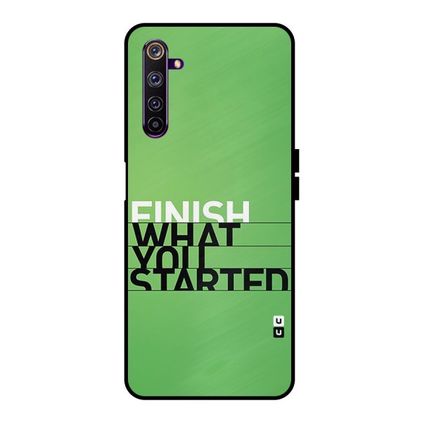 Green Finish Metal Back Case for Realme 6 Pro