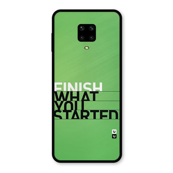 Green Finish Metal Back Case for Redmi Note 9 Pro