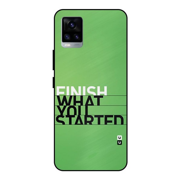 Green Finish Metal Back Case for Vivo V20