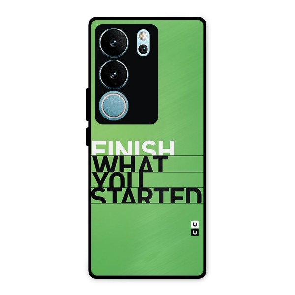 Green Finish Metal Back Case for Vivo V29