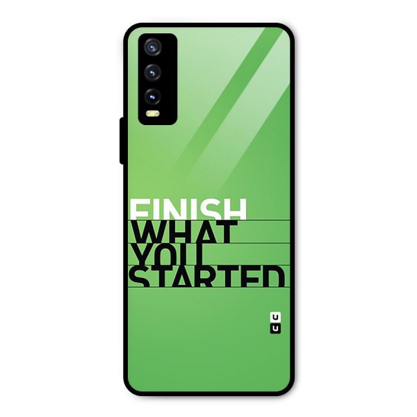 Green Finish Metal Back Case for Vivo Y20i