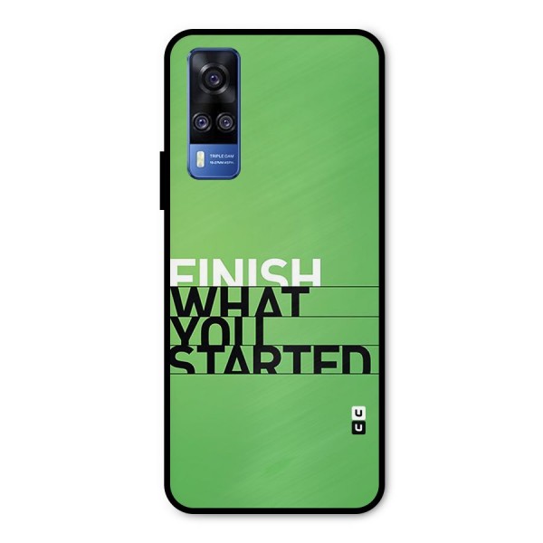 Green Finish Metal Back Case for Vivo Y51A