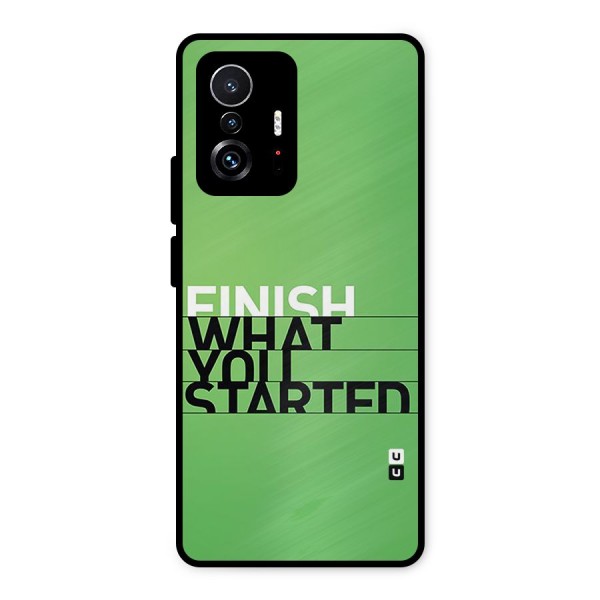 Green Finish Metal Back Case for Xiaomi 11T Pro