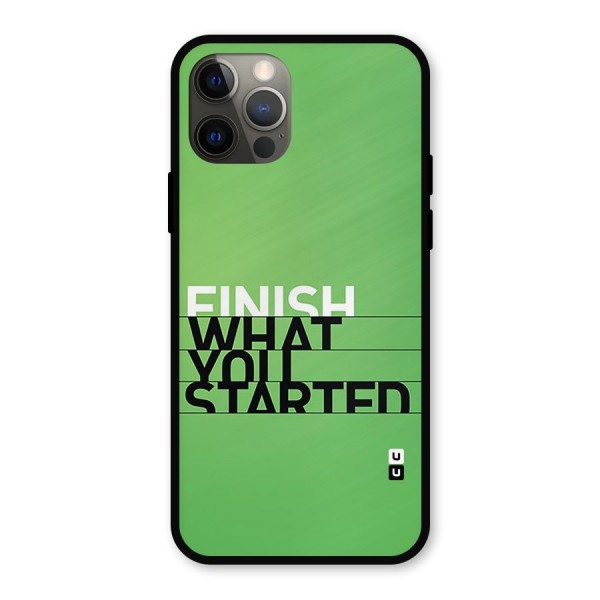 Green Finish Metal Back Case for iPhone 12 Pro