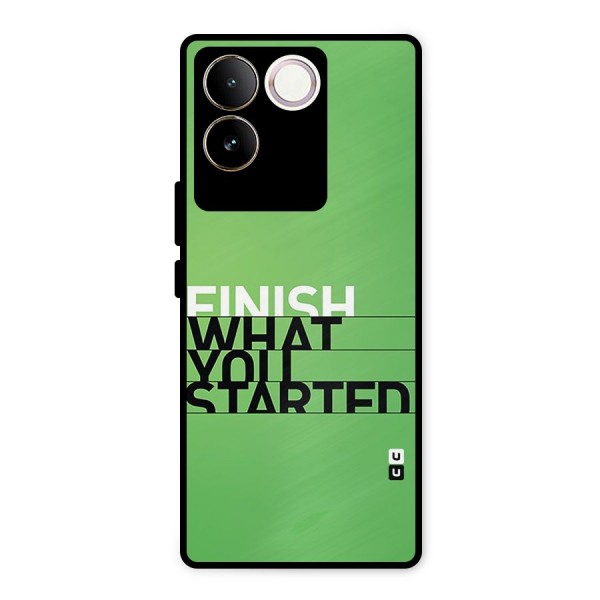 Green Finish Metal Back Case for iQOO Z7 Pro