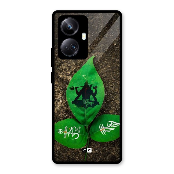 Green Leaf Shiva Glass Back Case for Realme 10 Pro Plus