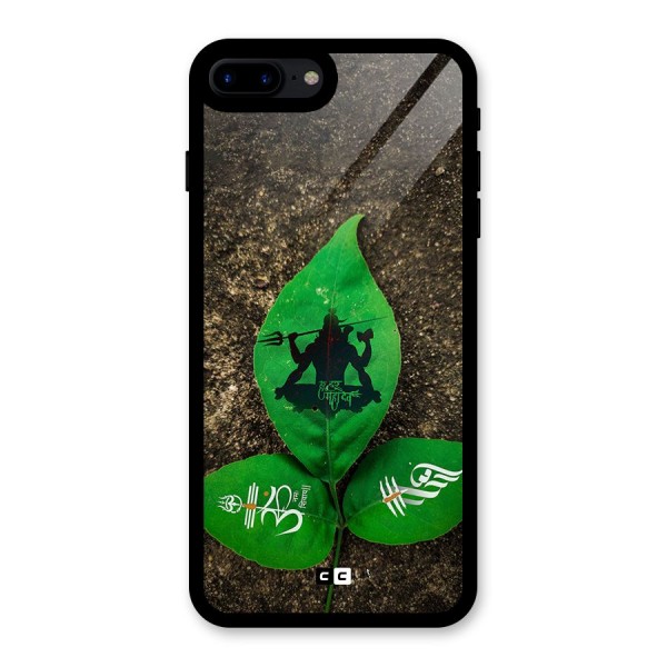 Green Leaf Shiva Glass Back Case for iPhone 8 Plus