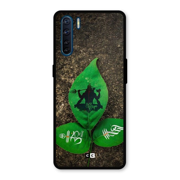 Green Leaf Shiva Metal Back Case for Oppo F15