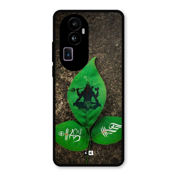 Green Leaf Shiva Metal Back Case for Oppo Reno10 Pro Plus