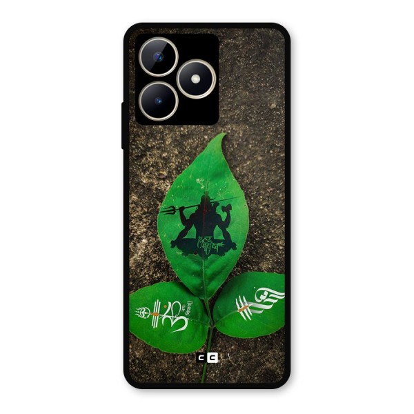 Green Leaf Shiva Metal Back Case for Realme C53