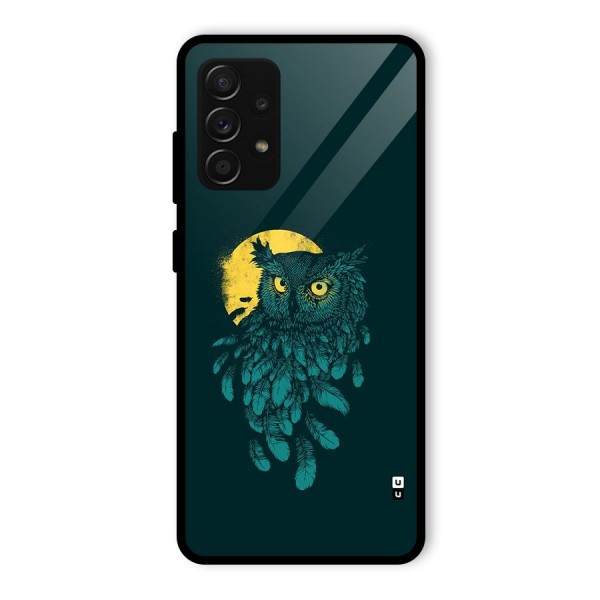 Green Owl Glass Back Case for Galaxy A53 5G