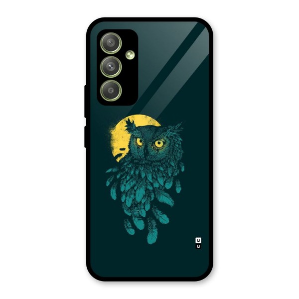 Green Owl Glass Back Case for Galaxy A54
