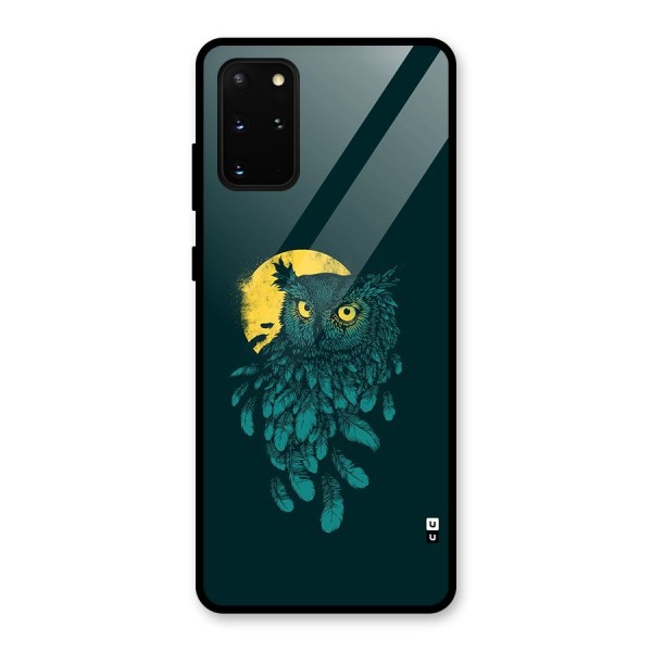 Green Owl Glass Back Case for Galaxy S20 Plus