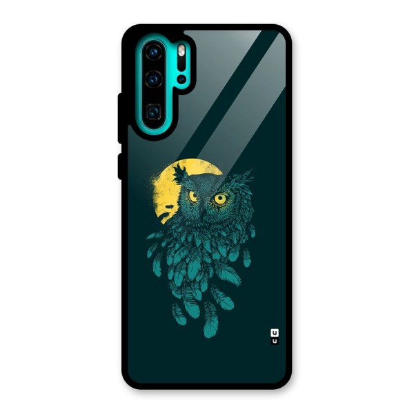 Green Owl Glass Back Case for Huawei P30 Pro