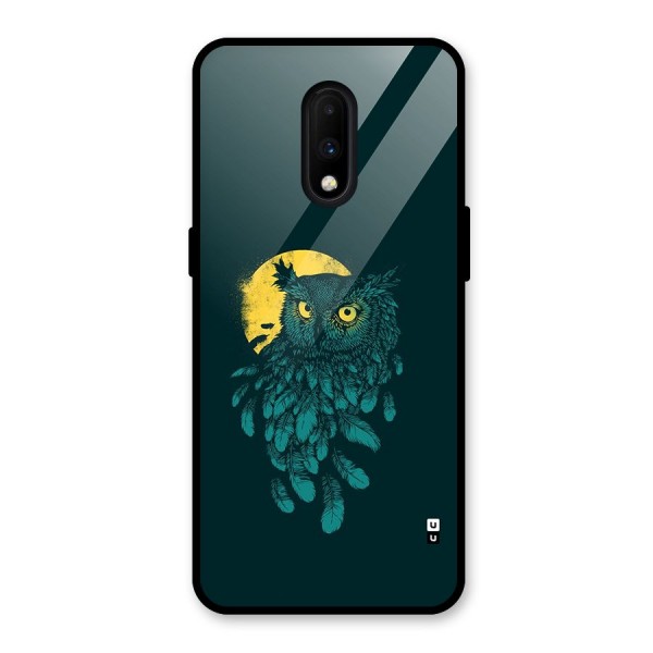 Green Owl Glass Back Case for OnePlus 7