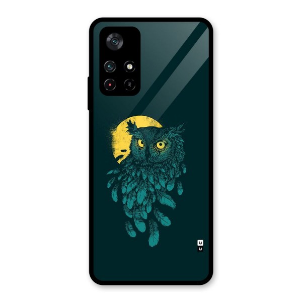 Green Owl Glass Back Case for Poco M4 Pro 5G
