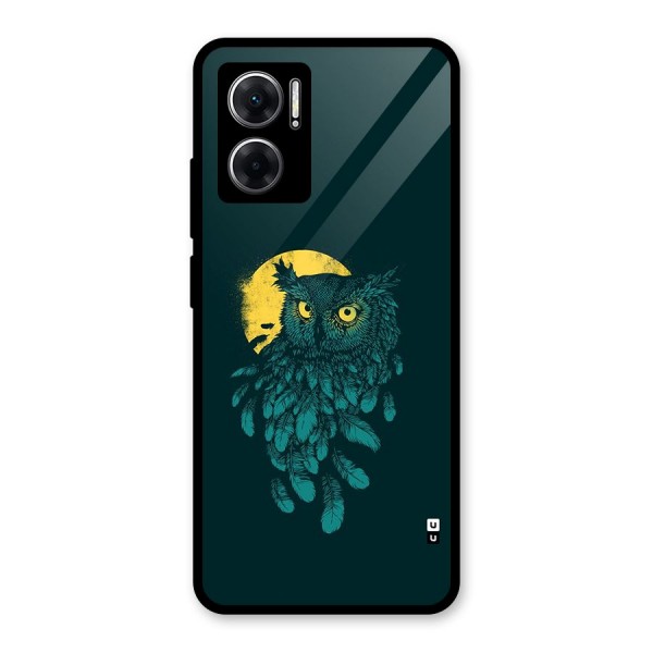 Green Owl Glass Back Case for Redmi 11 Prime 5G