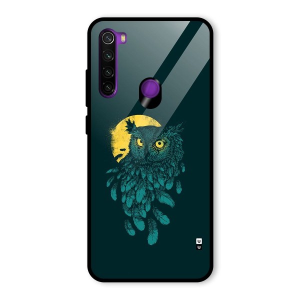 Green Owl Glass Back Case for Redmi Note 8