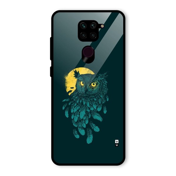 Green Owl Glass Back Case for Redmi Note 9