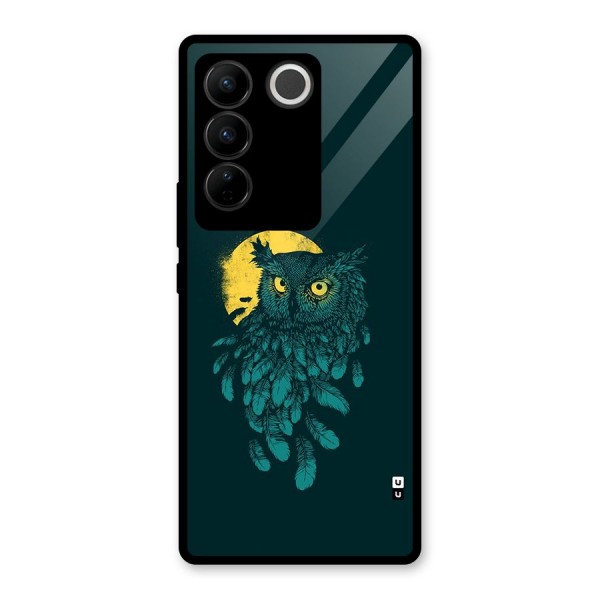 Green Owl Glass Back Case for Vivo V27