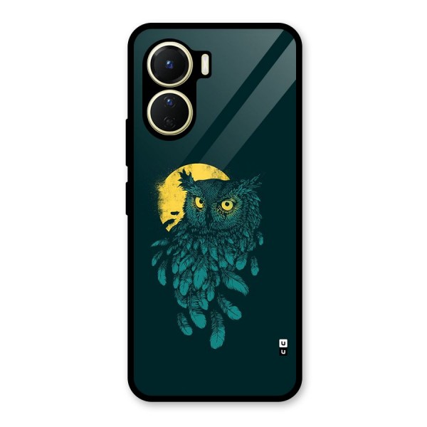 Green Owl Glass Back Case for Vivo Y16