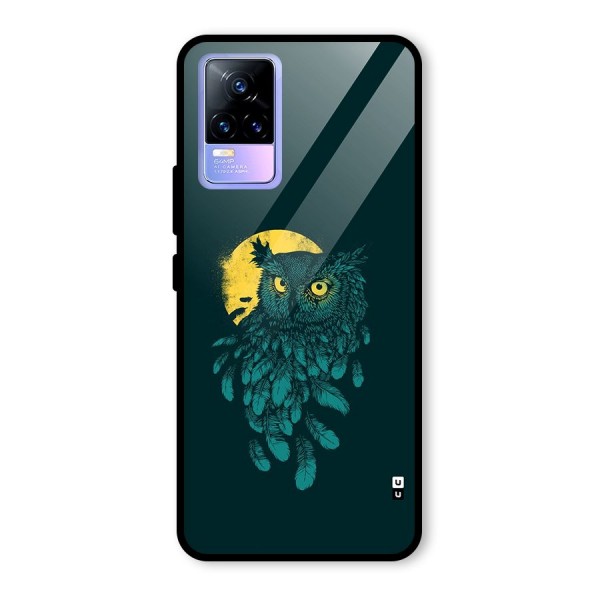 Green Owl Glass Back Case for Vivo Y73