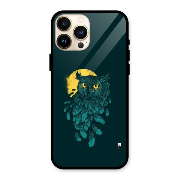 Green Owl Glass Back Case for iPhone 13 Pro Max