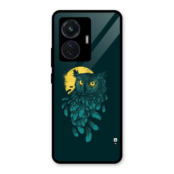 Green Owl Glass Back Case for iQOO Z6 44W
