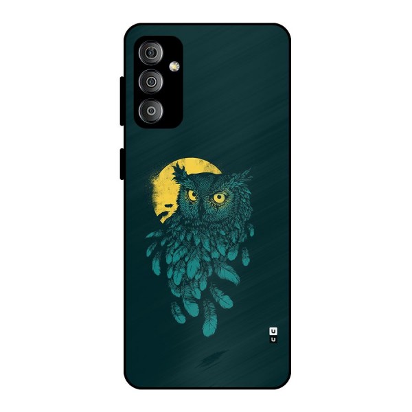 Green Owl Metal Back Case for Galaxy F23