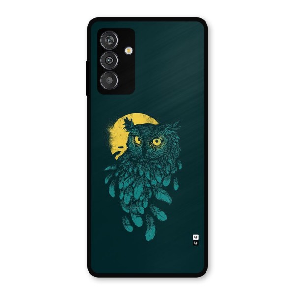 Green Owl Metal Back Case for Galaxy M14 5G