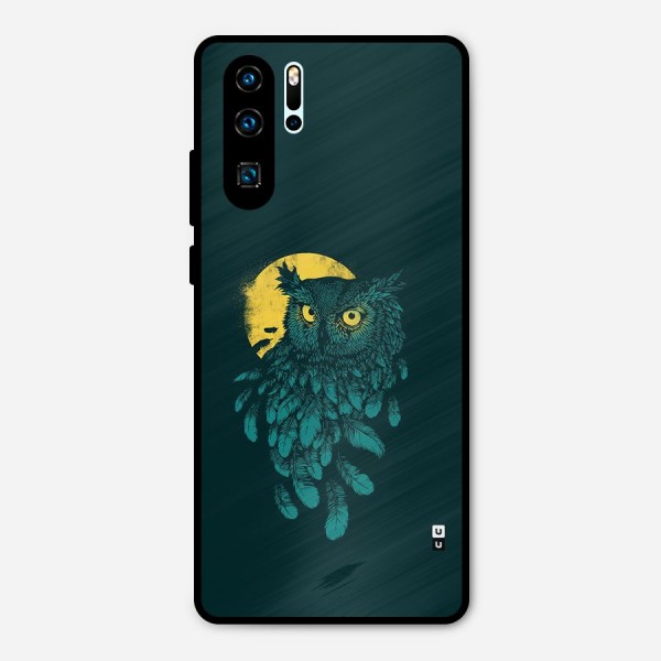 Green Owl Metal Back Case for Huawei P30 Pro
