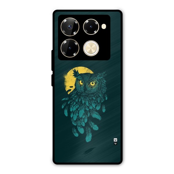 Green Owl Metal Back Case for Infinix Note 40 Pro Plus