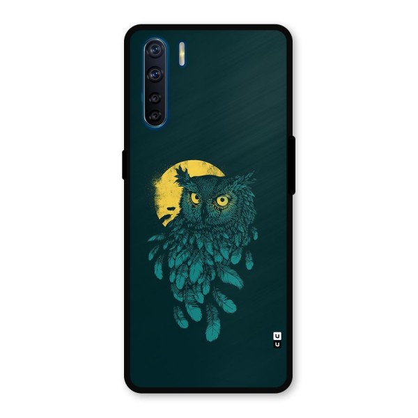 Green Owl Metal Back Case for Oppo F15