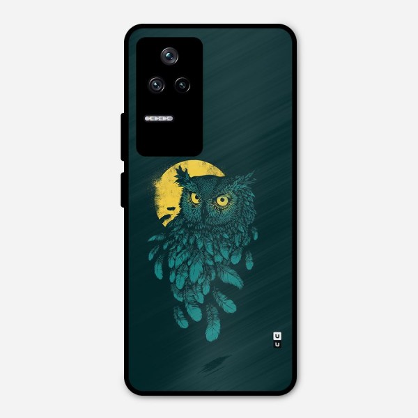 Green Owl Metal Back Case for Poco F4 5G