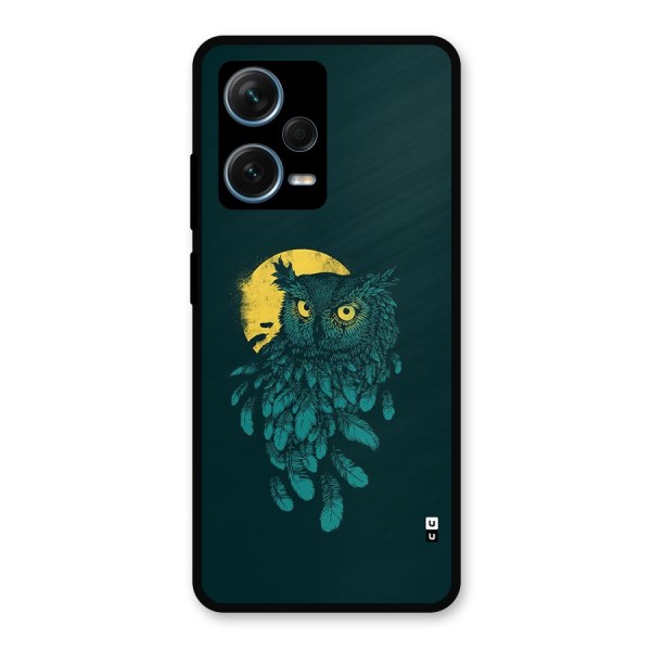 Green Owl Metal Back Case for Redmi Note 12 Pro Plus 5G