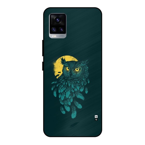 Green Owl Metal Back Case for Vivo V20