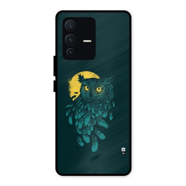 Green Owl Metal Back Case for Vivo V23 5G