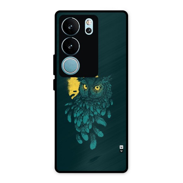 Green Owl Metal Back Case for Vivo V29