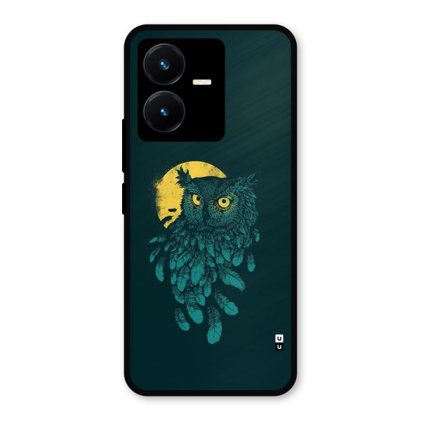 Green Owl Metal Back Case for Vivo Y22
