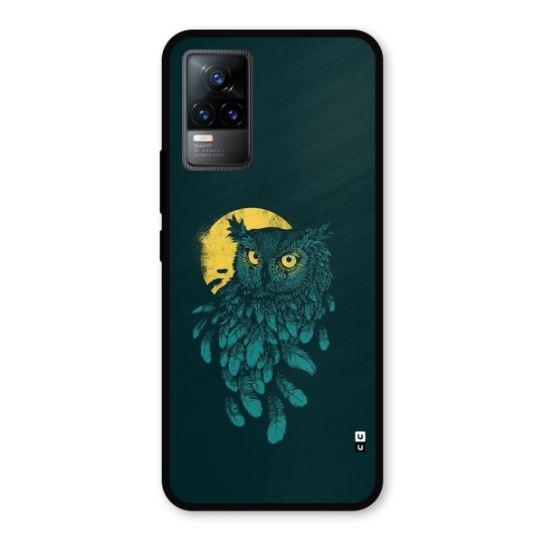Green Owl Metal Back Case for Vivo Y73