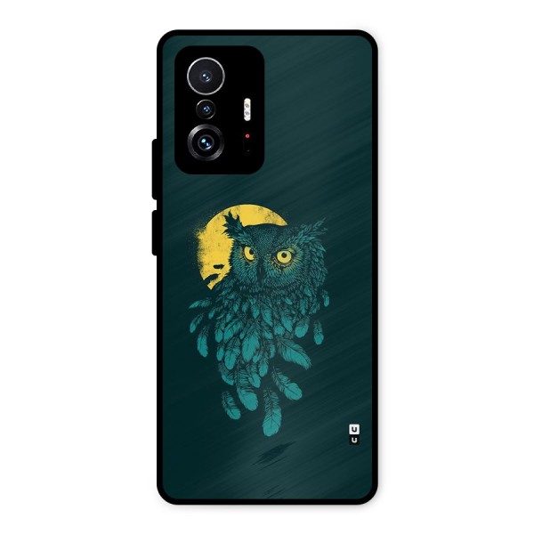 Green Owl Metal Back Case for Xiaomi 11T Pro